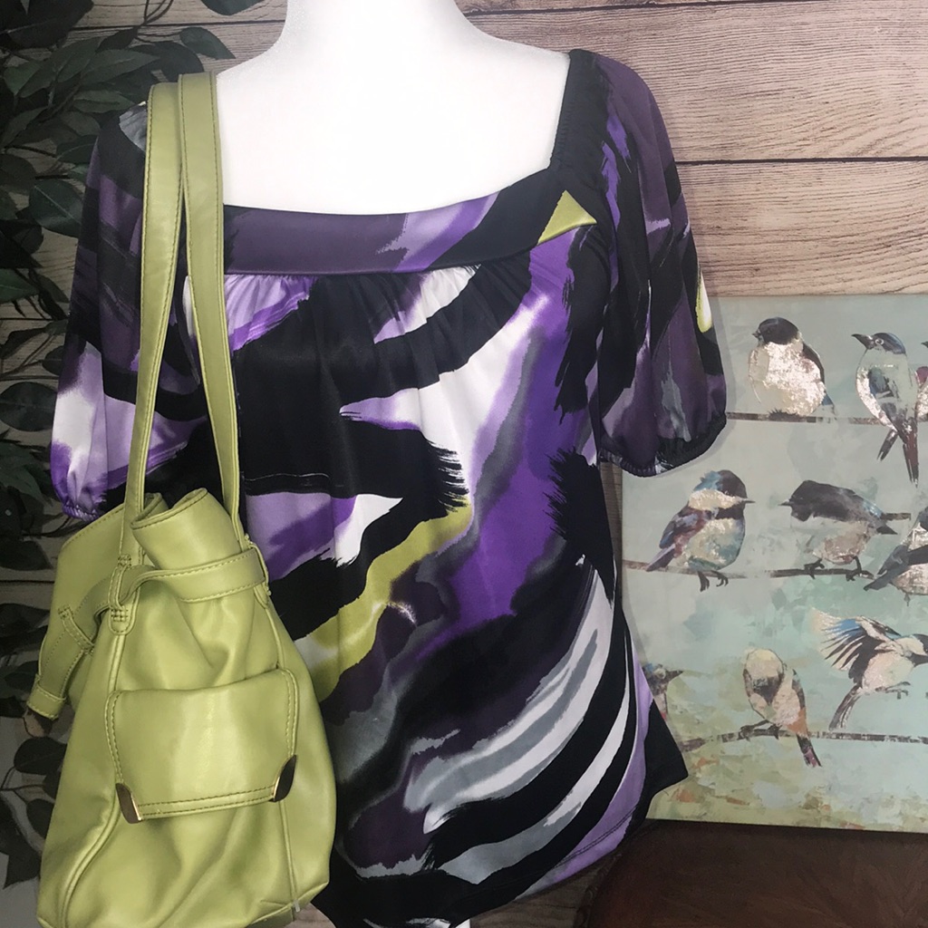 Ab Studio Size Small Polyester Blouse.